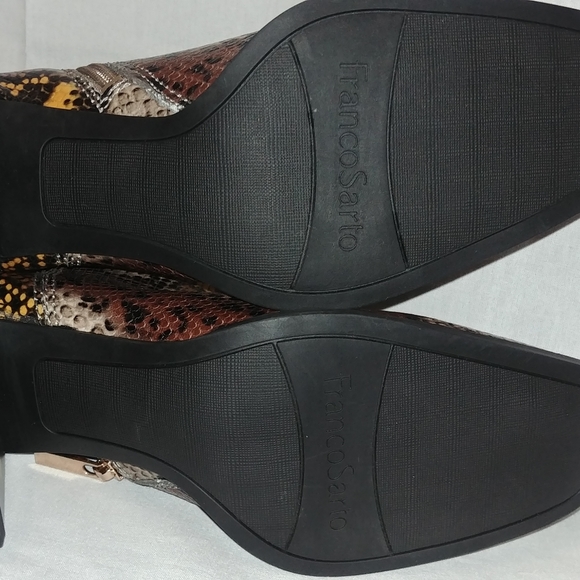 Franco Sarto snake print boots.Lether uppers . - Picture 9 of 11